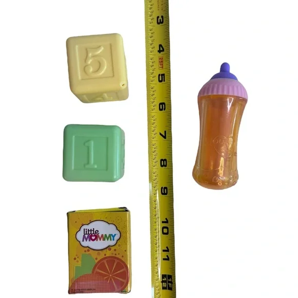 9-Piece Baby Doll Accessory Play Set w food bowl spoon blocks boppy potty chair - Picture 3 of 4